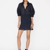 Women * | Buy Frame-Denim Smocked Shirt Dress — Women Navy