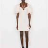 Women * | Flash Sale Frame-Denim Tie Neck Dress — Flax