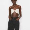 Women * | Wholesale Frame-Denim Twist Bra Top — Flax