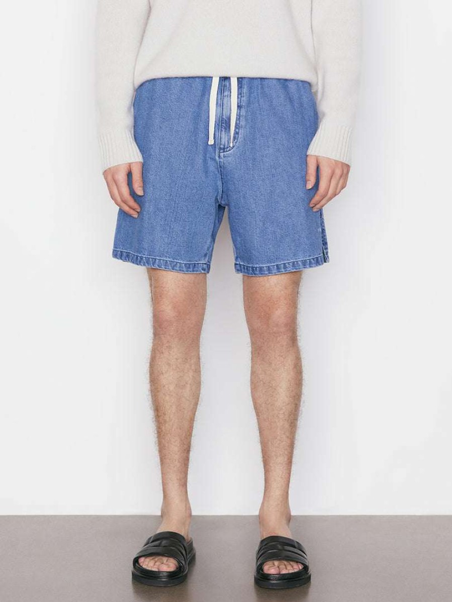 Men * | Best Pirce Frame-Denim Men Silk Denim Short — Blue Jean