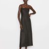 Women * | Flash Sale Frame-Denim Tie Back Midi Dress — Women Noir