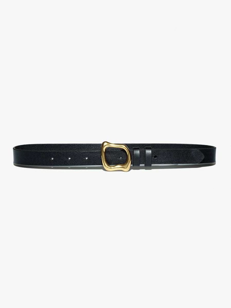 Women * | Coupon Frame-Denim Women Organic Shape Belt — Noir