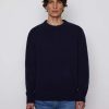 Men * | Budget Frame-Denim The Cashmere Crewneck Sweater — Navy