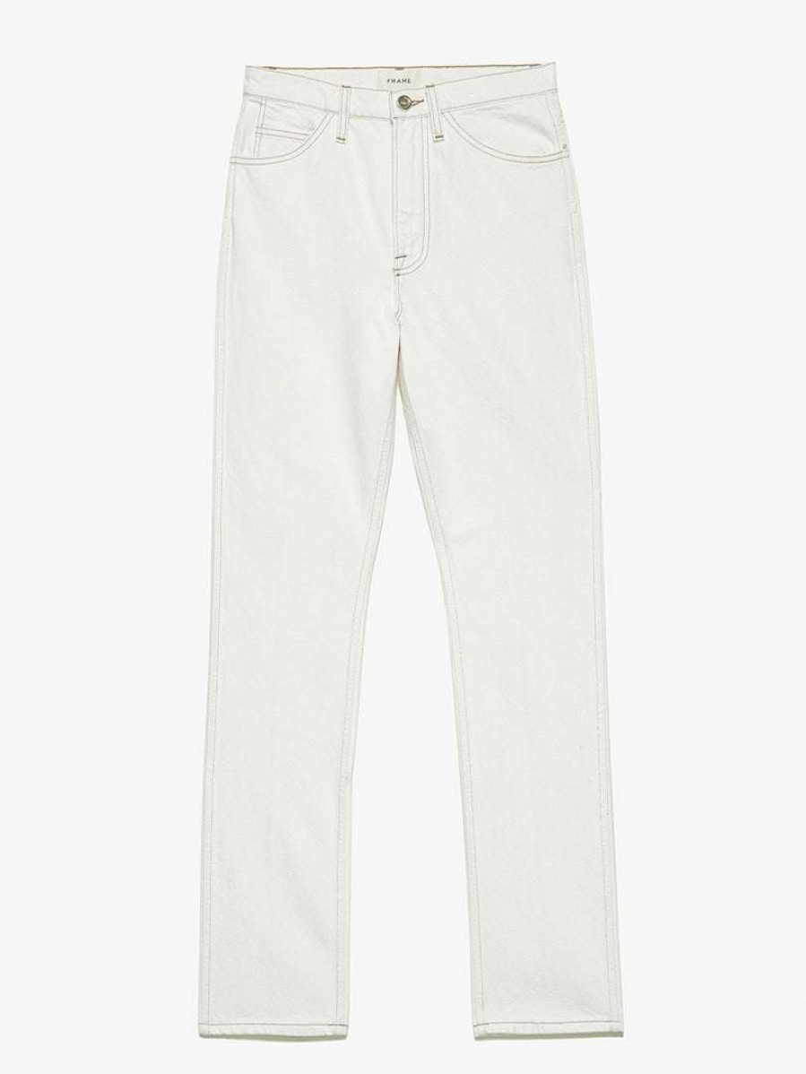 Women * | Outlet Frame-Denim True Straight — Women Blanc