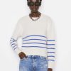 Women * | New Frame-Denim Clean Crewneck Sweater — Jet Stream Multi