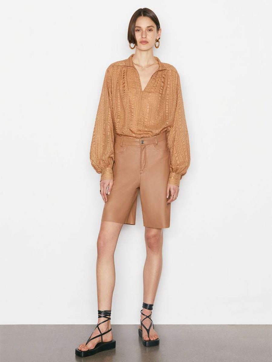 Women * | Promo Frame-Denim Women Kaftan Popover — Latte