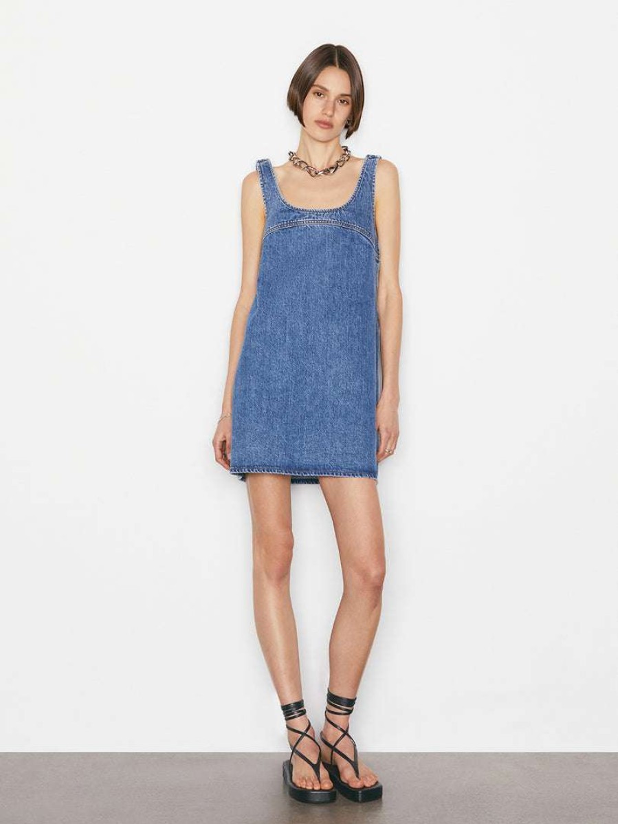 Women * | Budget Frame-Denim Micro Flare Denim Dress — Molino