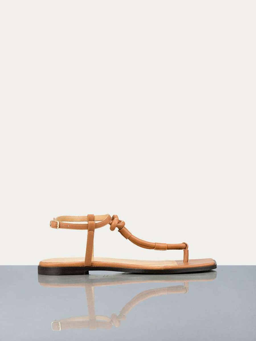 Women * | Discount Frame-Denim Le Unit Sandal — Women Tobacco