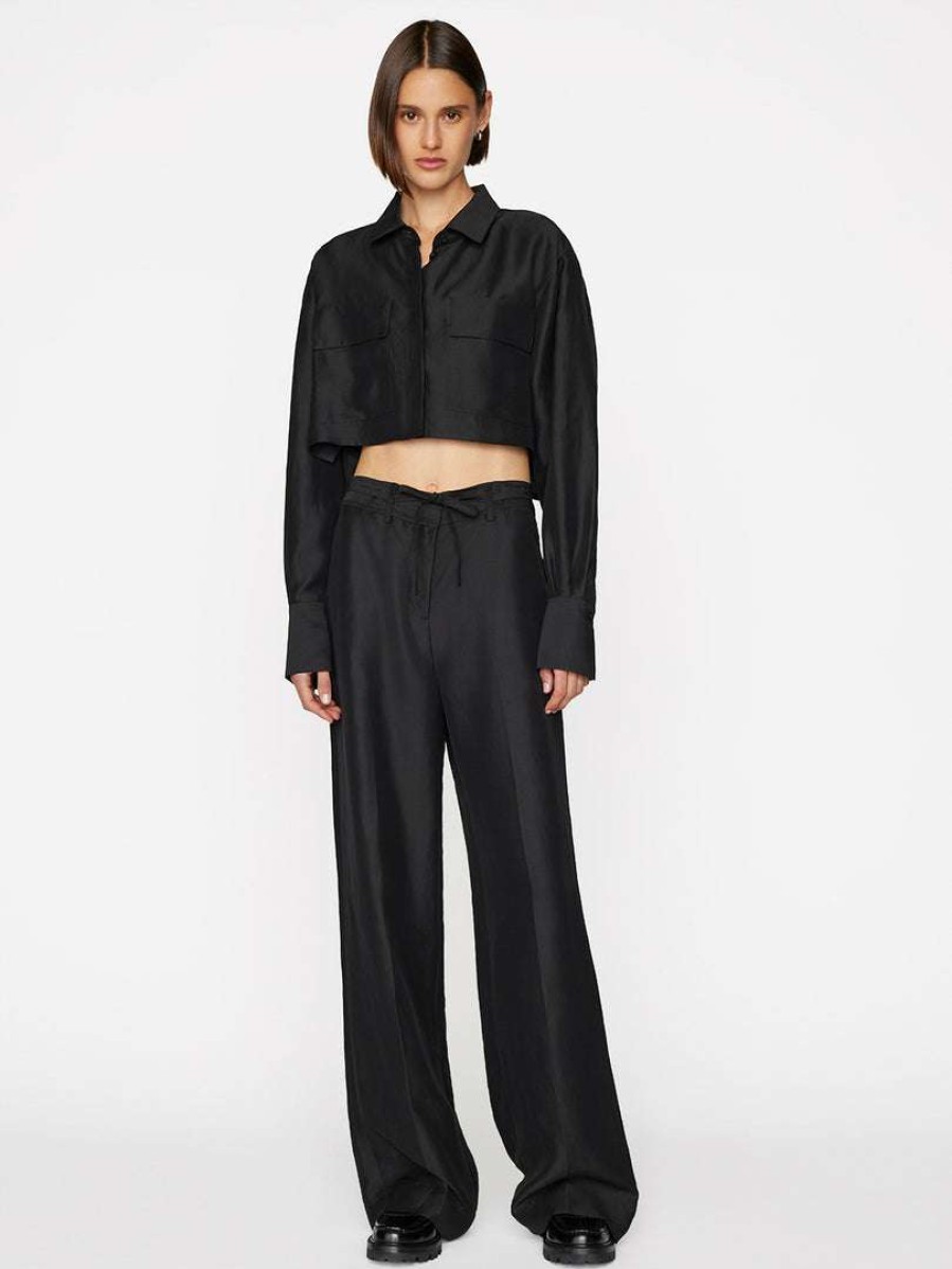 Women * | New Frame-Denim High Rise Safari Pant — Women Noir