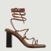 Women * | Best Sale Frame-Denim Women Le Doheny Sandal — Tobacco