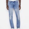 Men * | Flash Sale Frame-Denim Men L'Homme Slim Degradable — Blue Wave Rips