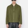 Men * | Budget Frame-Denim Summer Blouson Jacket — Rifle Green