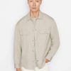 Men * | Best Sale Frame-Denim Frame Plaque Shirt — Canvas Beige