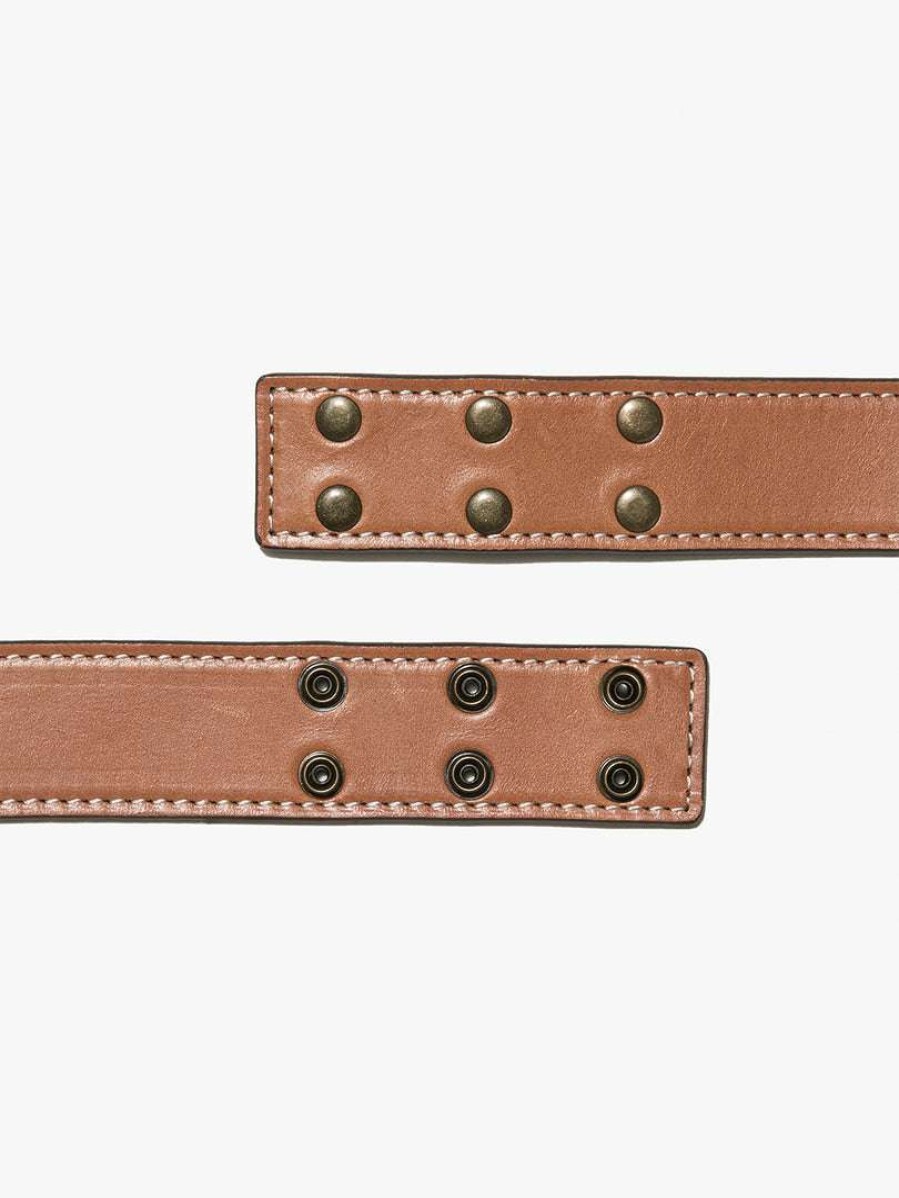 Women * | Top 10 Frame-Denim Women Double Twist Waist Belt — Cuoio