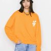 Women * | Flash Sale Frame-Denim Women Oversized Crew Sweatshirt — Kumquat