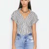 Women * | Coupon Frame-Denim Rolled Sleeve Top — Women Noir Multi