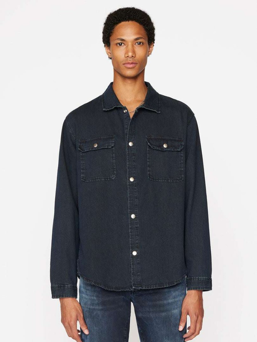 Men * | Brand New Frame-Denim Denim Shirt — Washed Placid