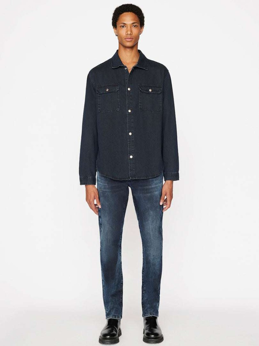 Men * | Brand New Frame-Denim Denim Shirt — Washed Placid