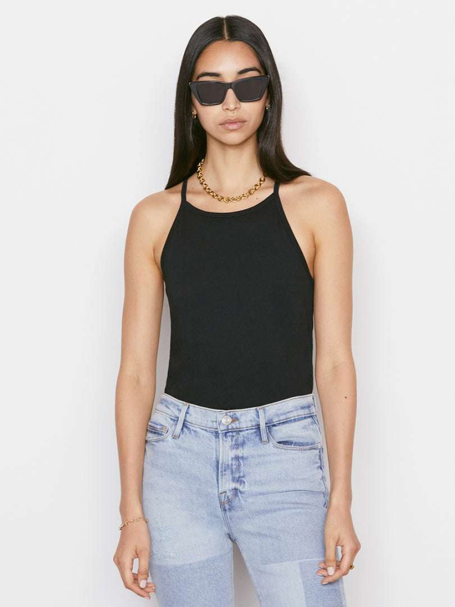 Women * | Best Reviews Of Frame-Denim Le Mid Rise Cami — Noir