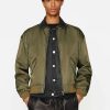 Men * | Flash Sale Frame-Denim Layered Double Jacket — Khaki Black Washed