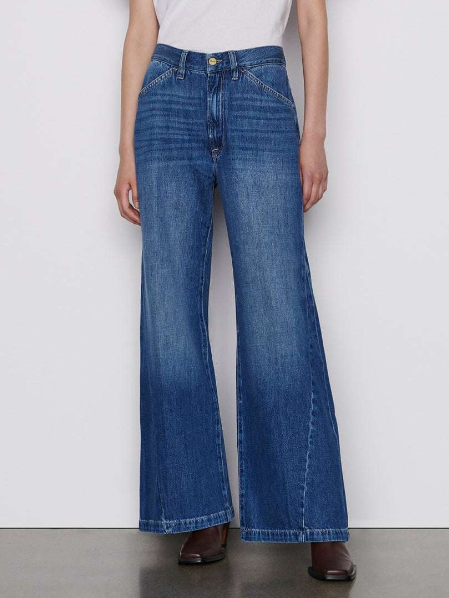 Women * | Wholesale Frame-Denim Le Baggy Palazzo — Seafarer