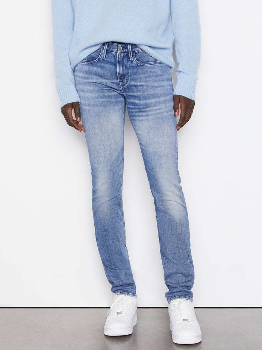 Men * | Buy Frame-Denim L'Homme Skinny Degradable — Blue Wave