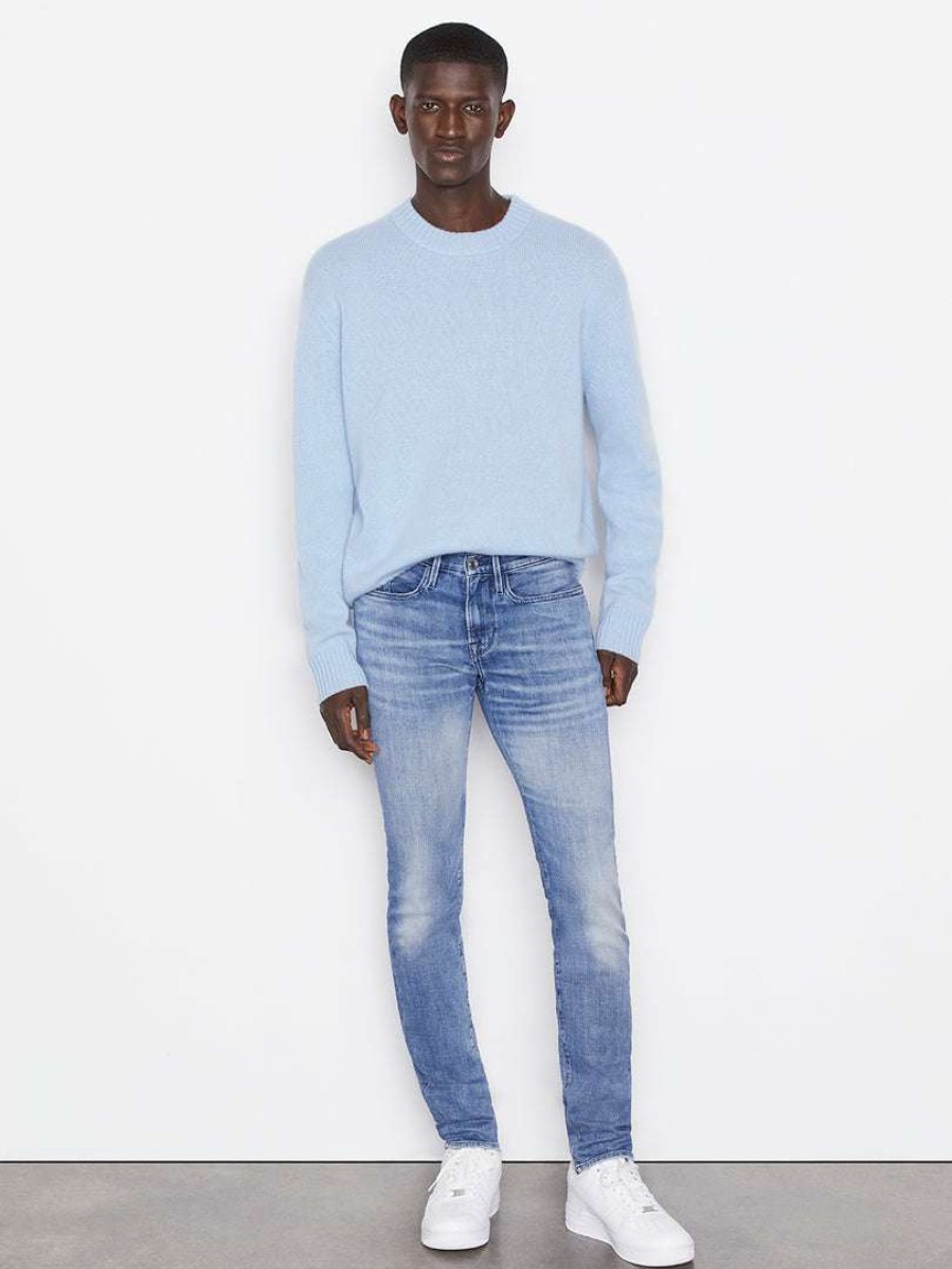 Men * | Buy Frame-Denim L'Homme Skinny Degradable — Blue Wave