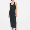 Women * | Buy Frame-Denim Crochet Midi Dress — Women Noir