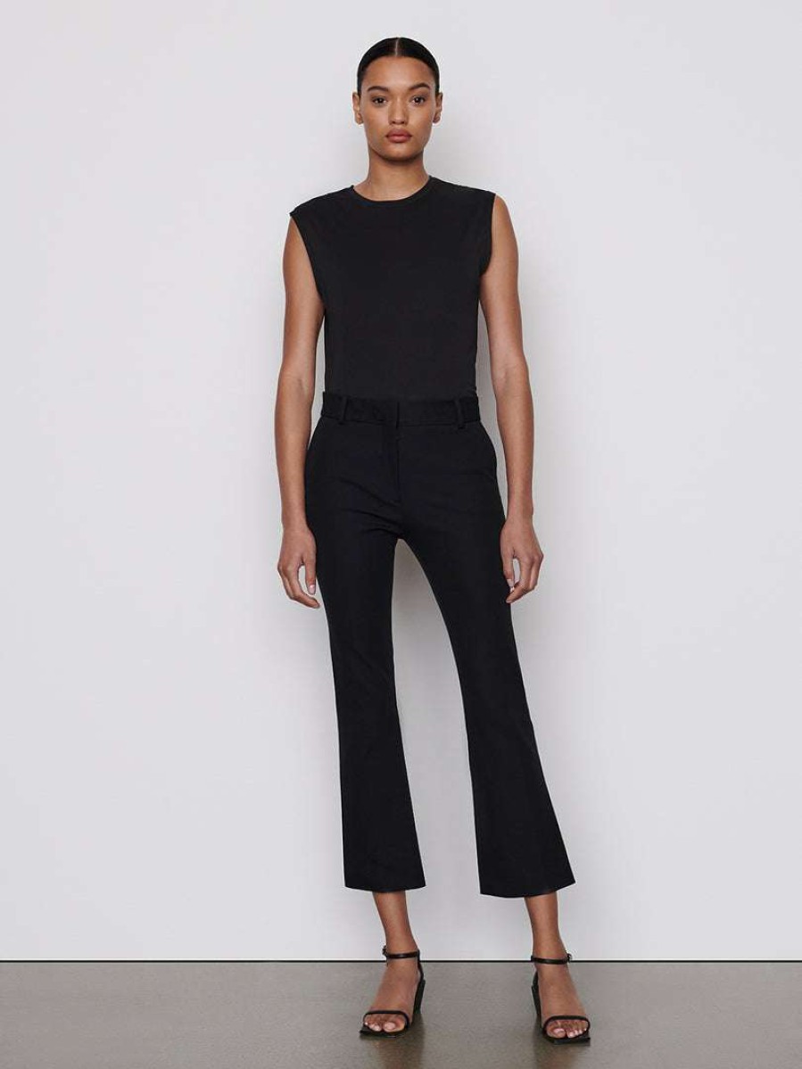 Women * | Flash Sale Frame-Denim Women Le Crop Mini Boot Trouser — Noir