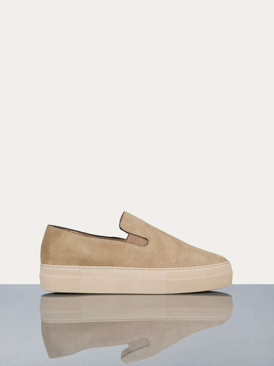 Women * | Best Deal Frame-Denim Le Ren Slip On — Light Tan