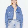 Women * | Best Pirce Frame-Denim Ruched Sleeve Denim Jacket — Women Sea Level