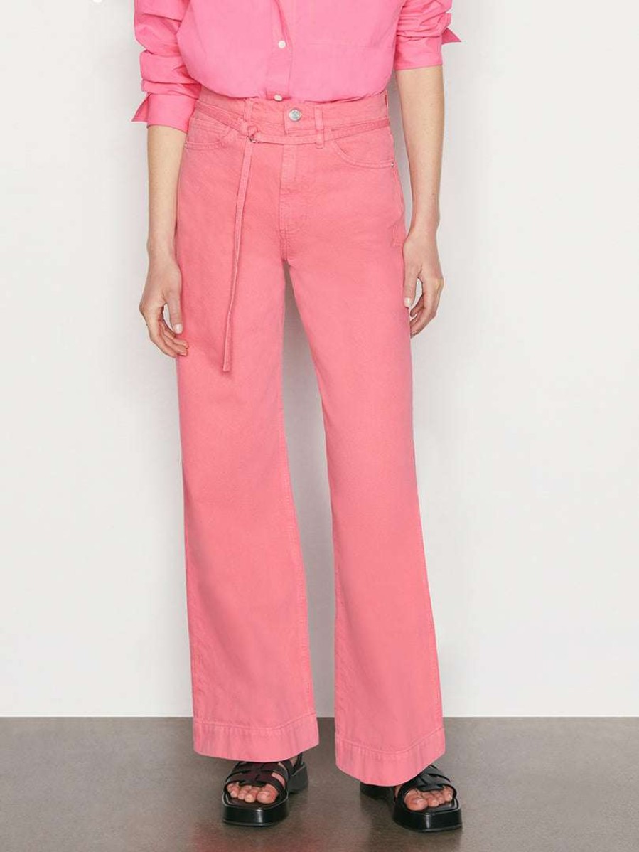 Women * | Wholesale Frame-Denim Women High Rise Baggy Pant — Hot Pink