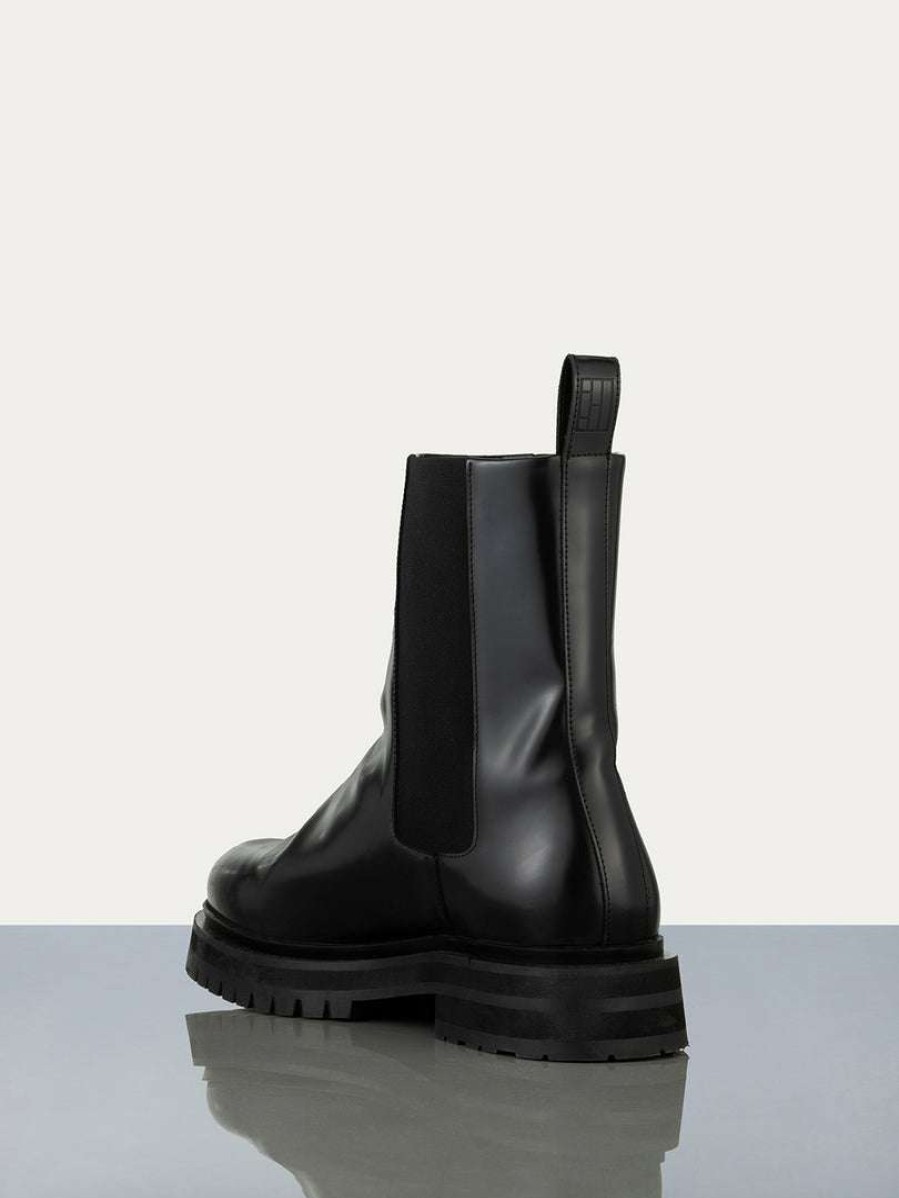 Men * | Deals Frame-Denim Men'S Modern Chelsea Boot — Noir