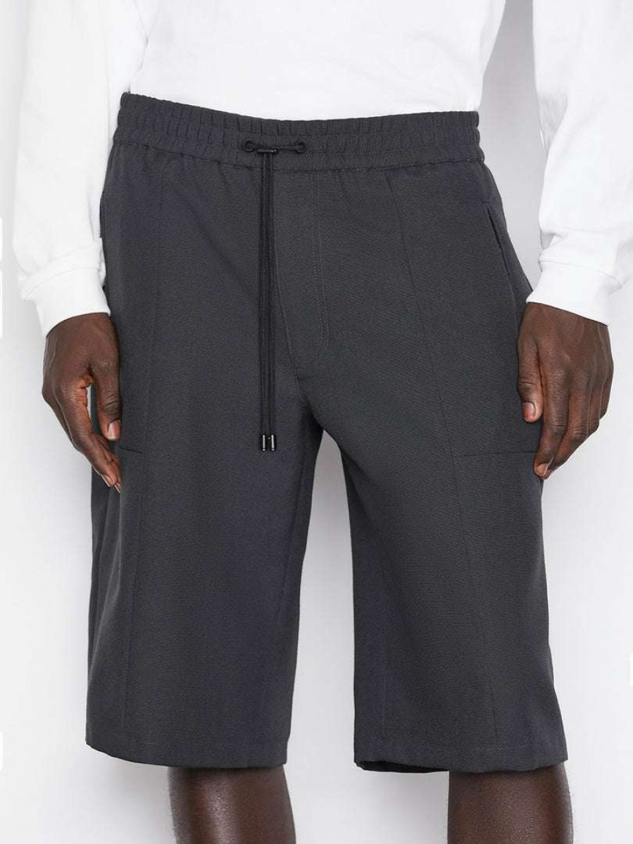 Men * | Buy Frame-Denim Italian Wool Trouser Short — Men Shadow Grey