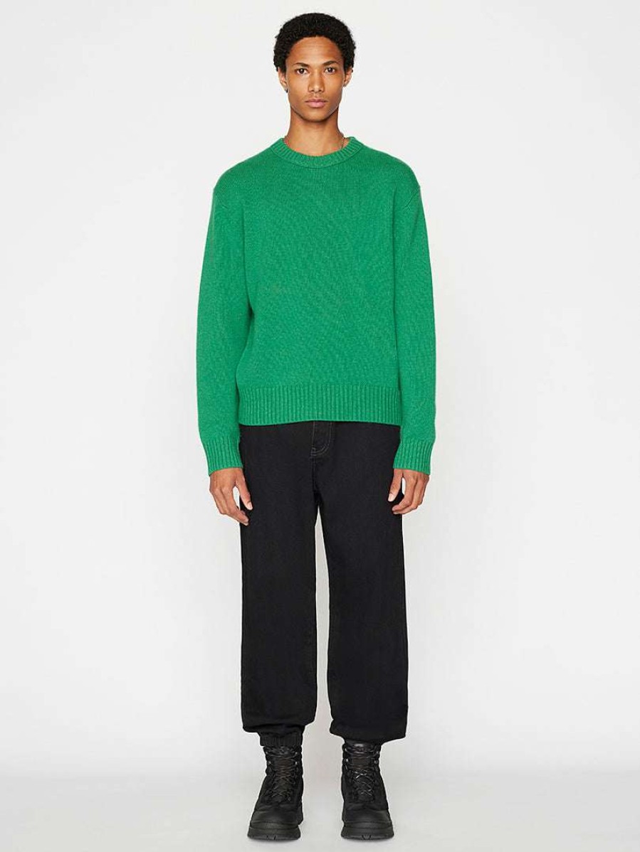 Men * | Best Sale Frame-Denim Men The Cashmere Crewneck Sweater — Dress Green