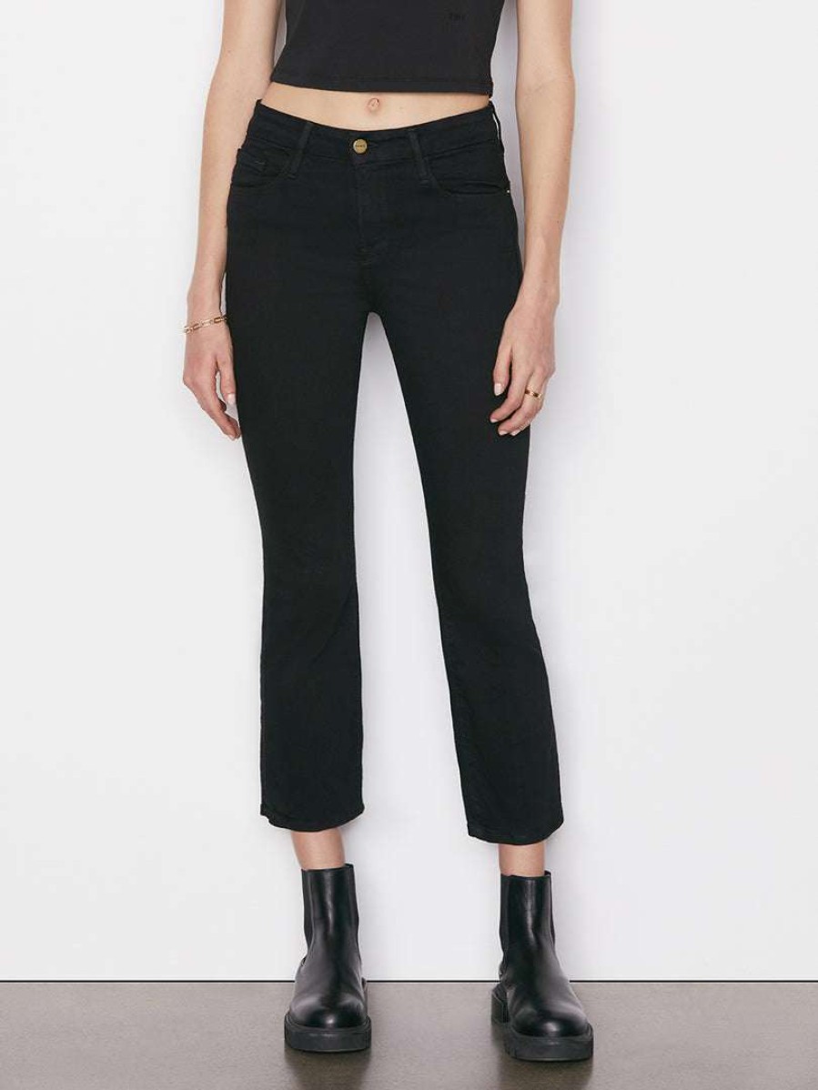 Women * | New Frame-Denim Le Crop Mini Boot — Film Noir