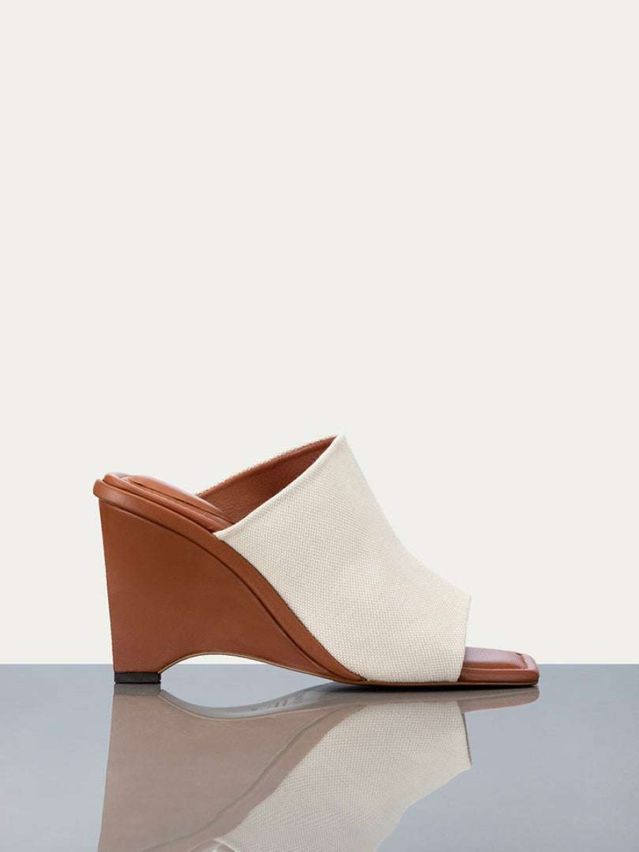 Women * | Budget Frame-Denim Le Naomi Mule — Women Natural