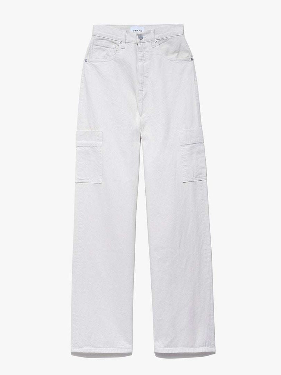 Women * | Flash Sale Frame-Denim High Rise Baggy Pocket Jean — Women Parchment