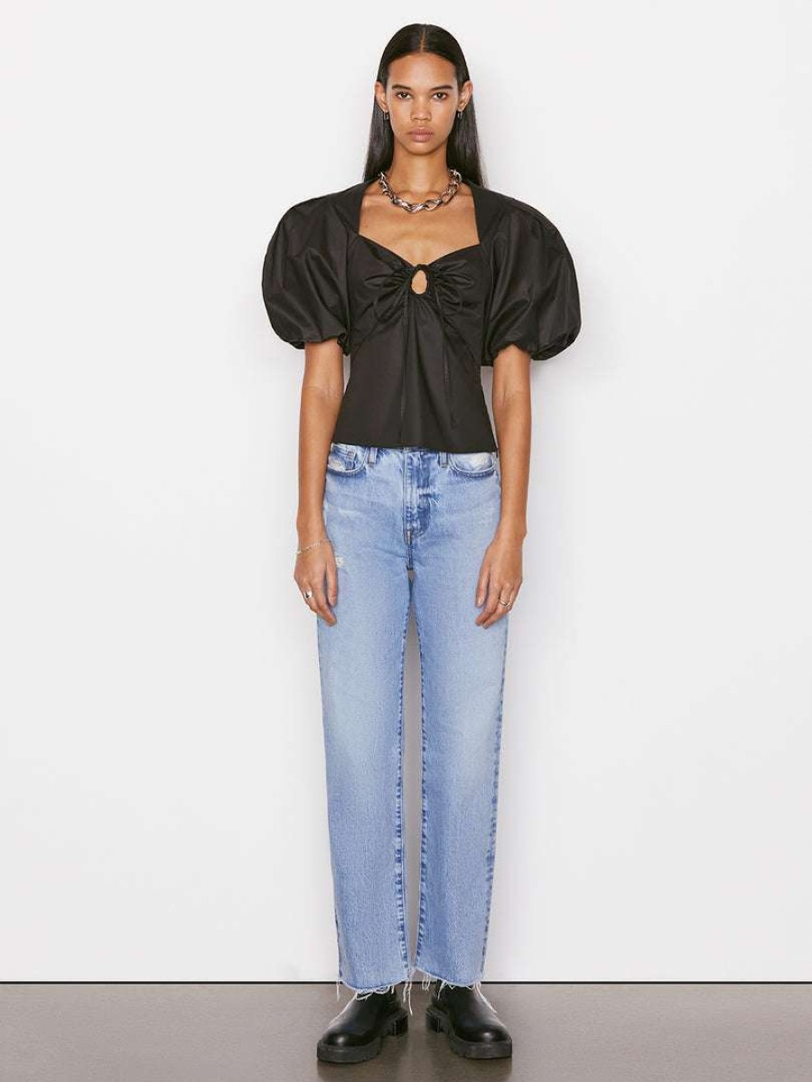 Women * | Deals Frame-Denim Women Le Jane Crop — Baines Rips