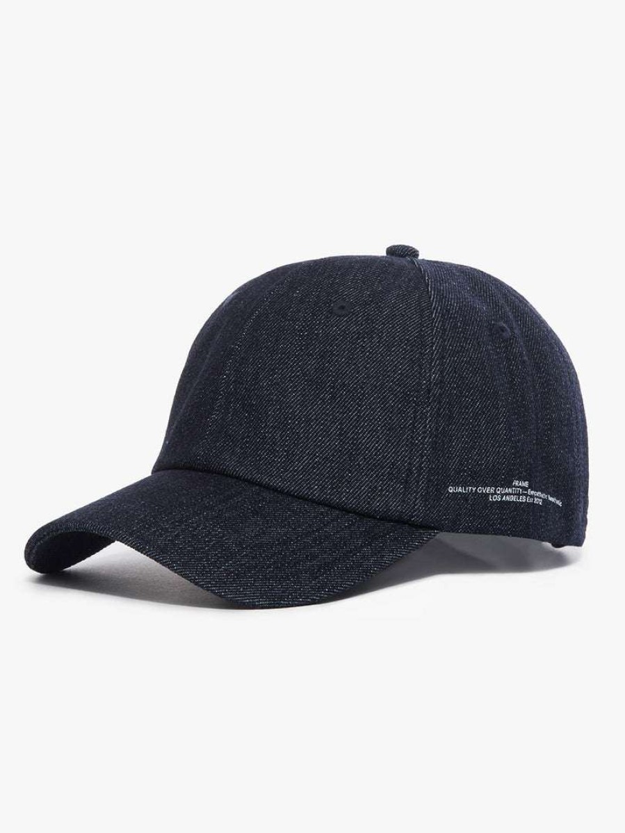 Men * | Flash Sale Frame-Denim Denim Baseball Cap — Blue Indigo