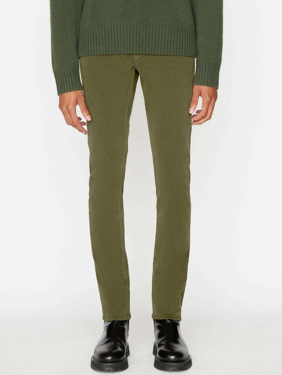 Men * | Budget Frame-Denim Men L'Homme Slim — Military Green