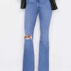 Women * | Hot Sale Frame-Denim Le High Flare — Women Sunfaded Rips