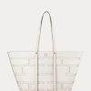 Women * | Flash Sale Frame-Denim Plaque Cut Out Tote — Off White