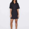 Women * | Best Deal Frame-Denim Seam Detail Dress — Noir