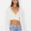 Women * | Best Deal Frame-Denim Crochet Tie Top — Off White