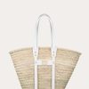 Women * | Best Pirce Frame-Denim Women Straw Tote — Off White