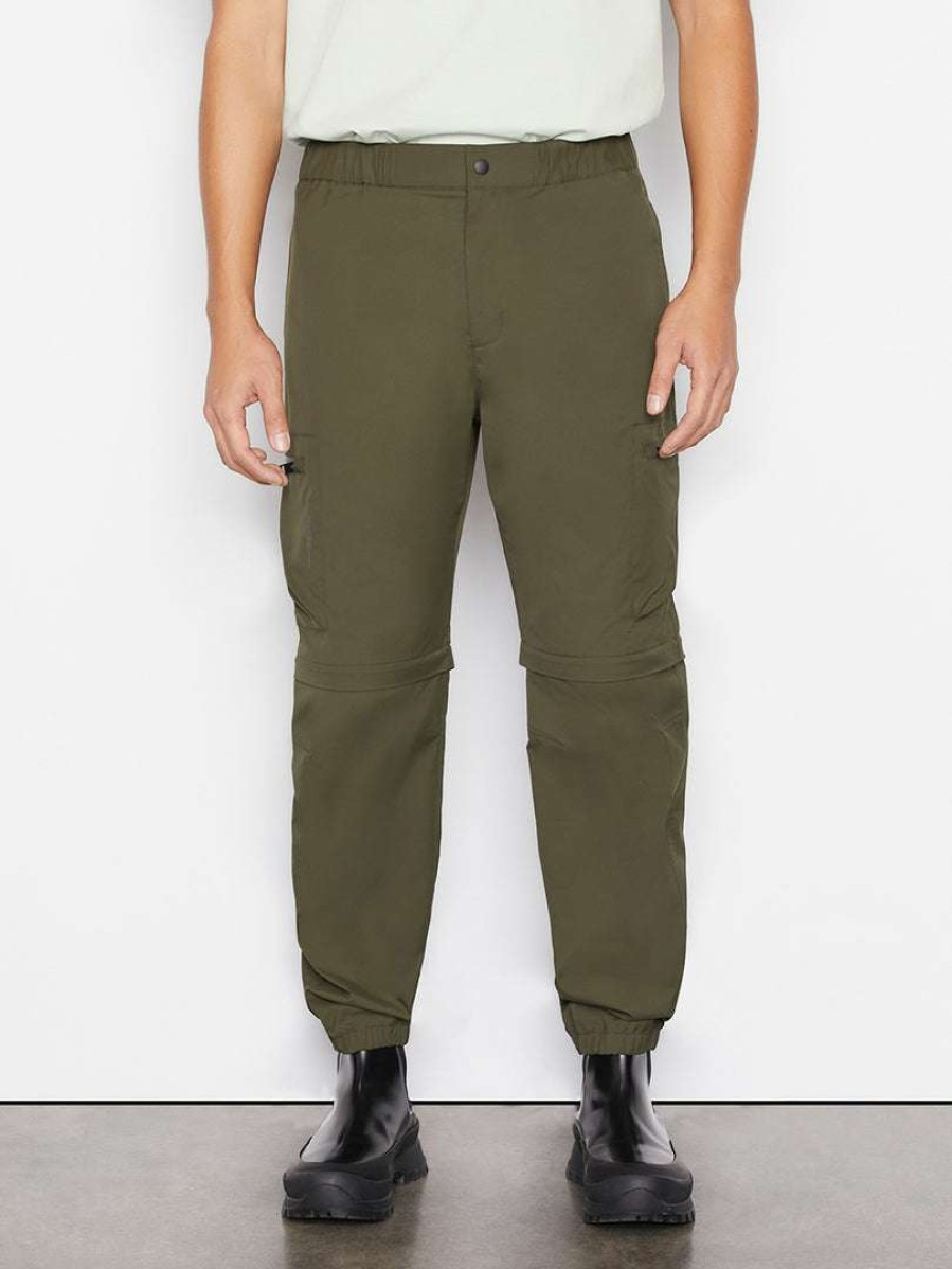 Men * | Discount Frame-Denim Convertible Tech Trouser — Khaki Green