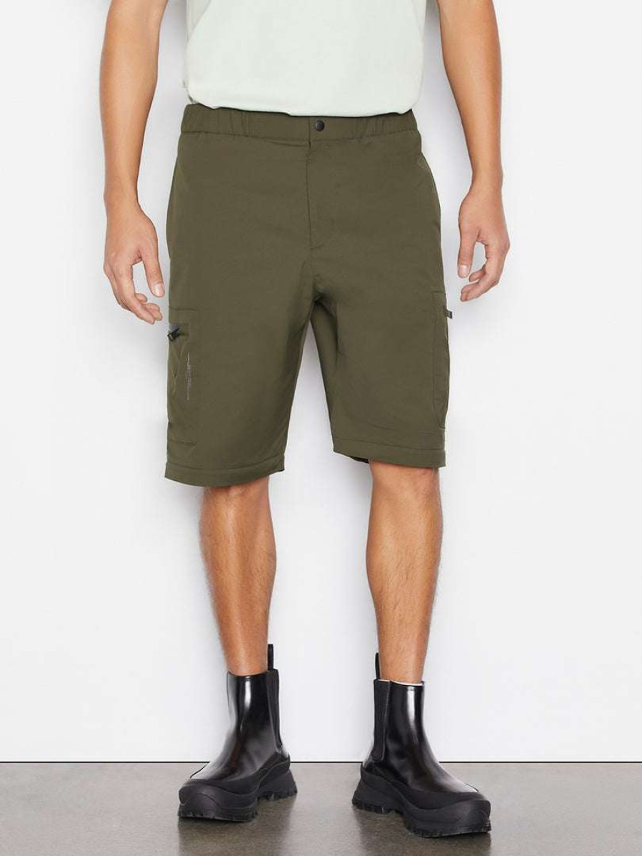 Men * | Discount Frame-Denim Convertible Tech Trouser — Khaki Green