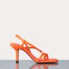 Women * | Cheap Frame-Denim Women Le Addison Sandal — Orange Crush