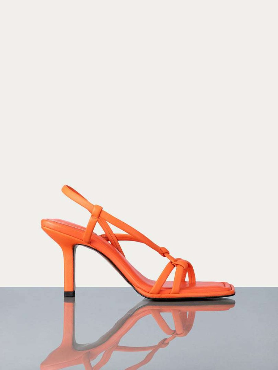 Women * | Cheap Frame-Denim Women Le Addison Sandal — Orange Crush